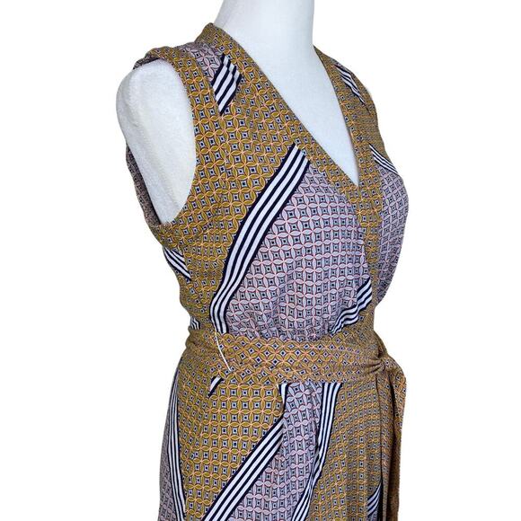 Anthropologie Maeve Carla Faux-wrap Midi Dress Fit & Flare Boho Print Feminine - Picture 6 of 16